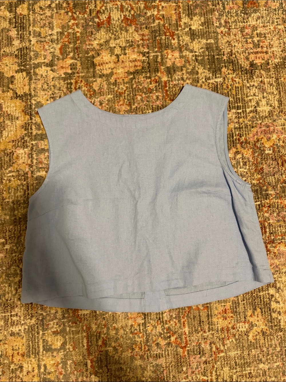 A New Day Light Blue Sleeveless Crop Top, size S